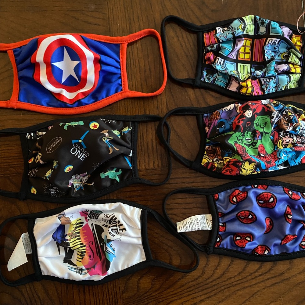Disney Size XL Masks Pixar and marvel